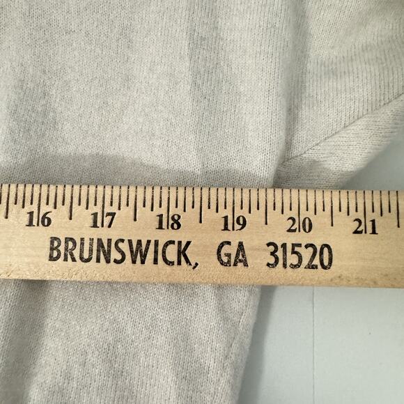 Theory 100% Cashmere Juwan Scoop Neck Sweater Sz L Light Gray Taupe - Picture 9 of 11